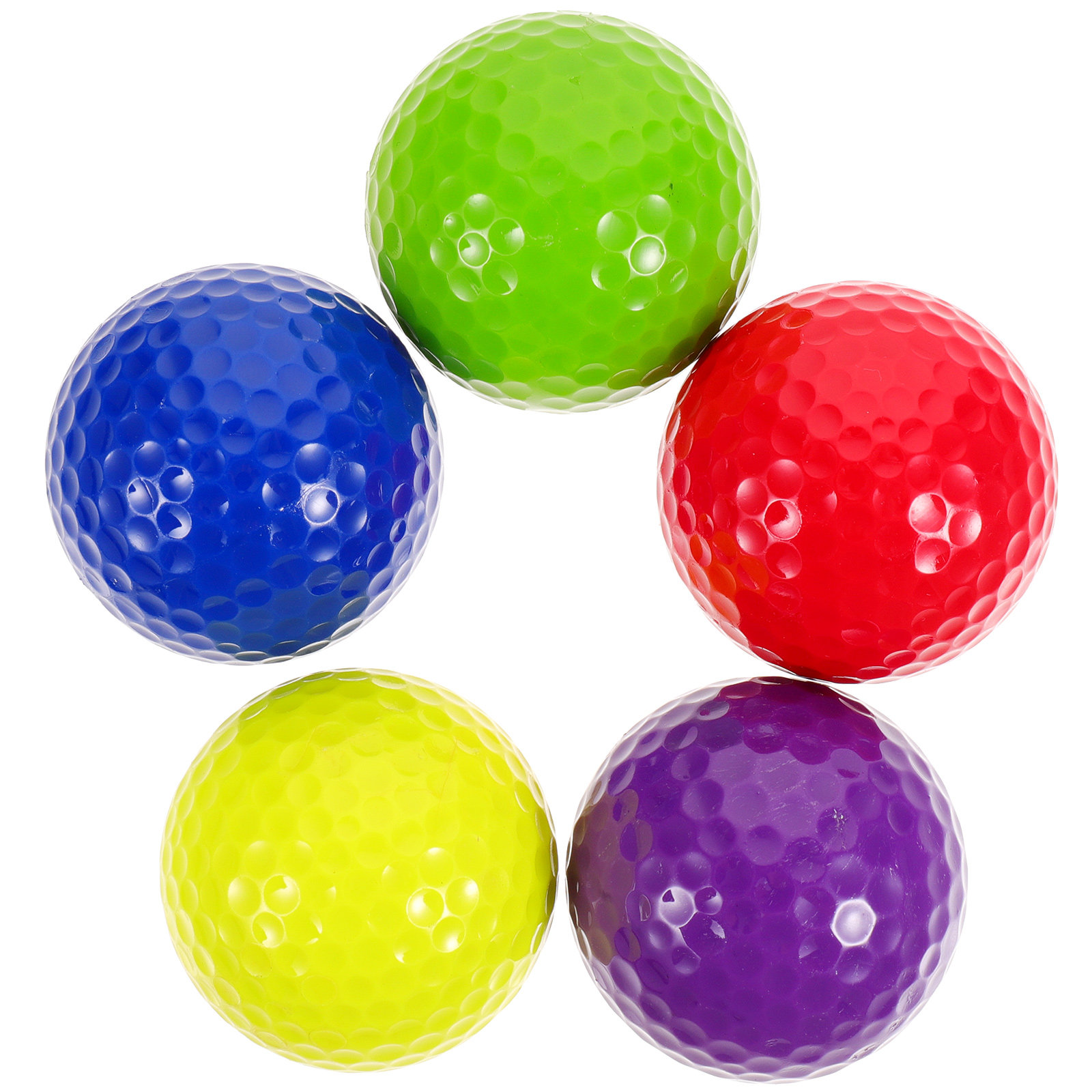 Practice Equipment For Golf - 5개 플라스틱 연습용 골프공 컬러 전문가용