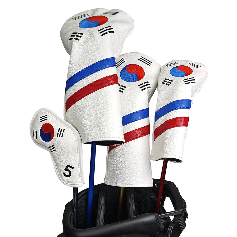 Golf Equipment Suppliers - 한국 애국 골프 헤드커버 세트 -