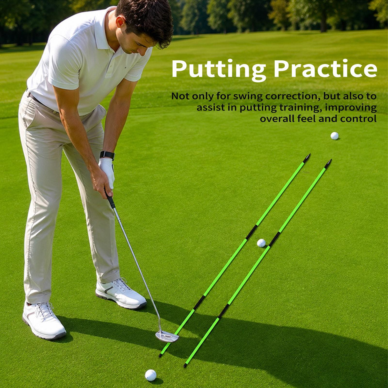 골프 정렬 스틱 퍼팅 조절 가능한 각도 연습 도구 남성 - Practice Equipment For Golf 리뷰 및 가격